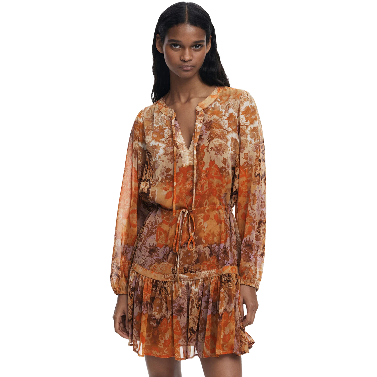 open lace back dress Desigual (Bohoshort Dress) Orange