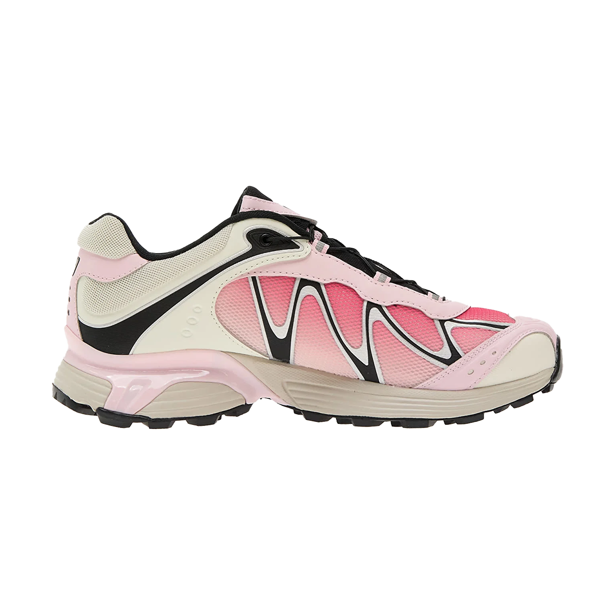 Salomon White and Black Athletic Shoes with Pink Accents NAKED Copenhagen gives the Salomon XT-6 a pink makeover  main image 2