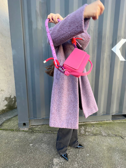 Pantone Fuchsia Curly Chain Olivia Mareque Bag