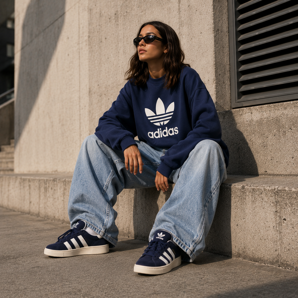 adidas Campus sneakers featuring the iconic three-stripe design and timeless streetwear style
