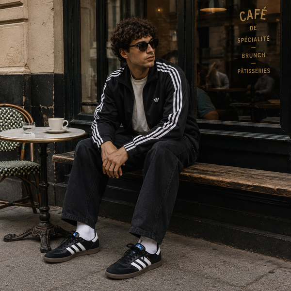 adidas Samba sneakers featuring the iconic three-stripe design and classic terrace style