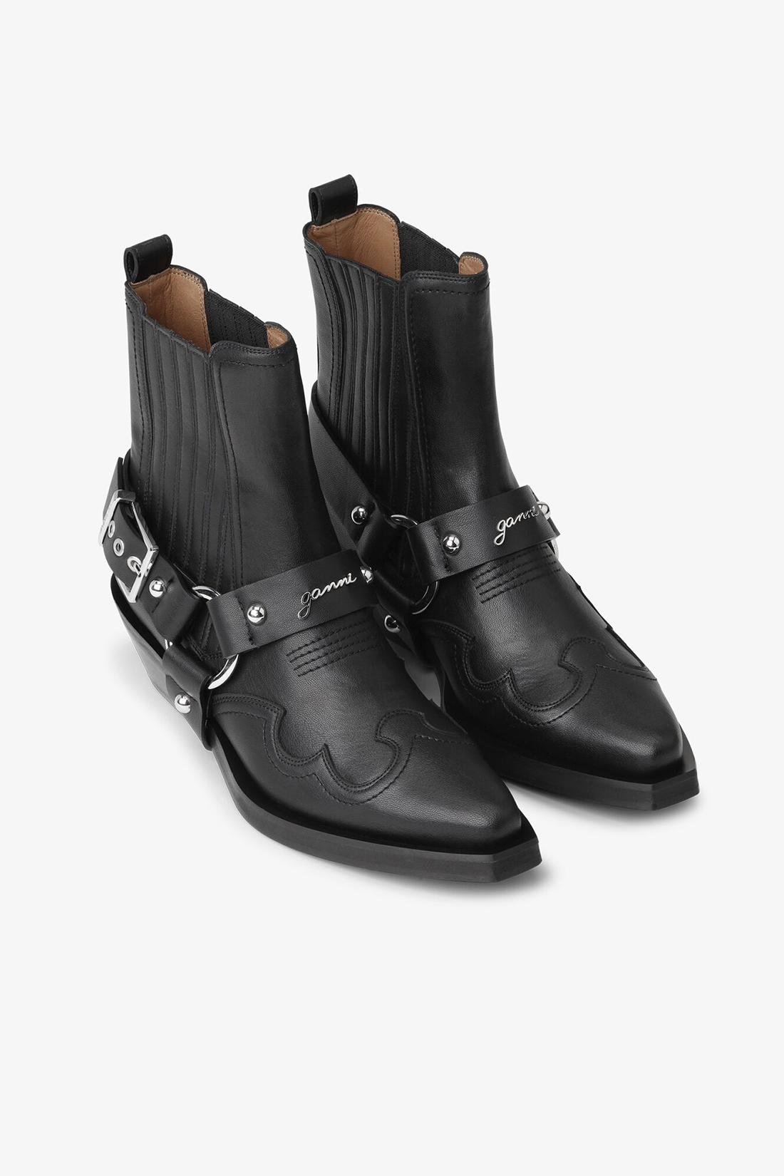 Ganni (Fitted Chelsea Western Boot) Black - WOW concept Ganni (Fitted Chelsea Western Boot) Black - WOW concept