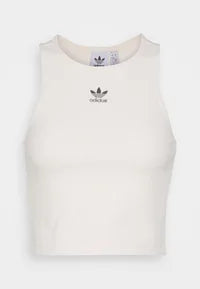 ESSENTIALS RIBBED TANK - Top - white adidas